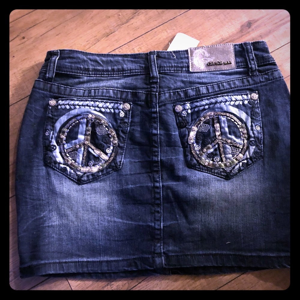 NWT peace jean skirt